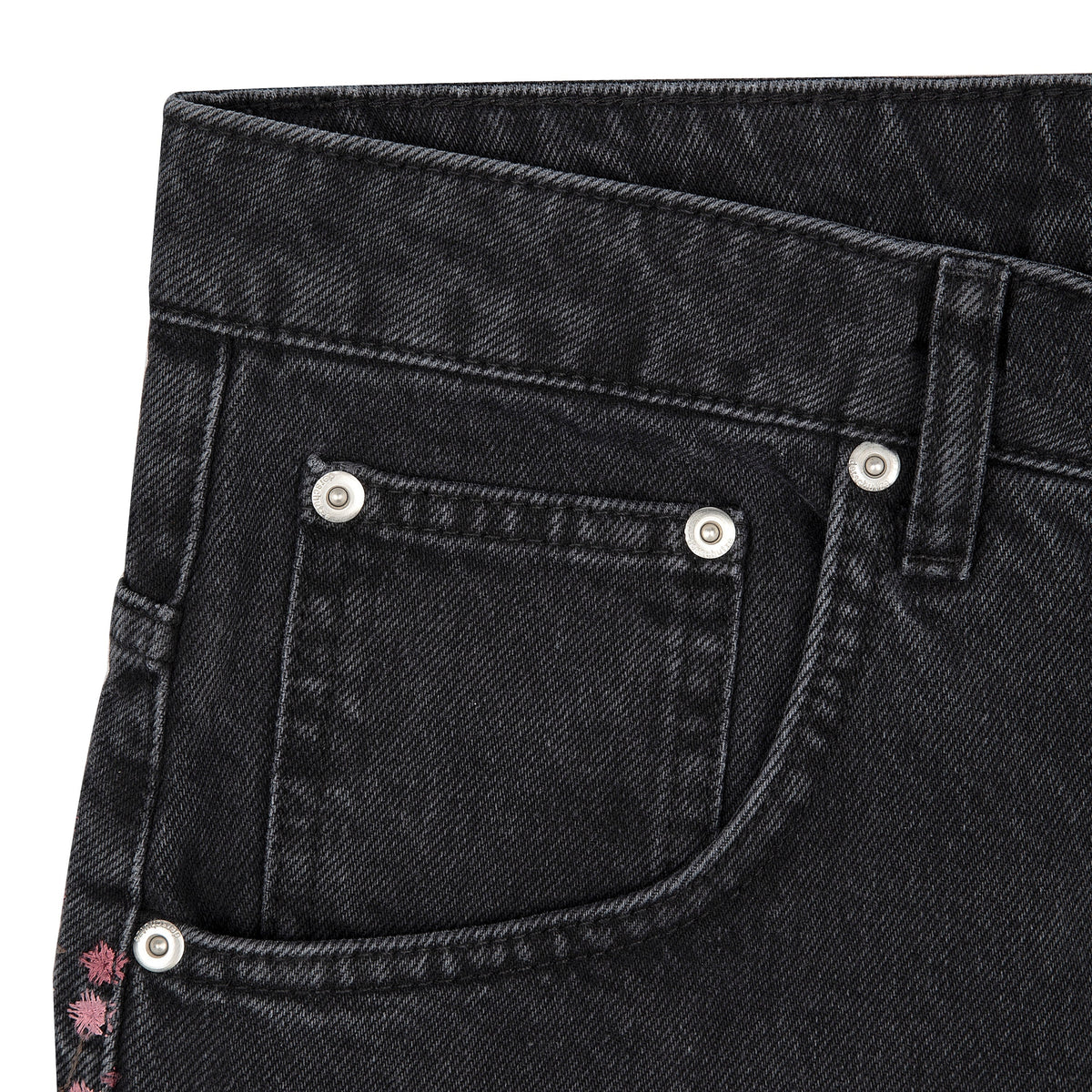 "blossom v2" patchwork Denim black