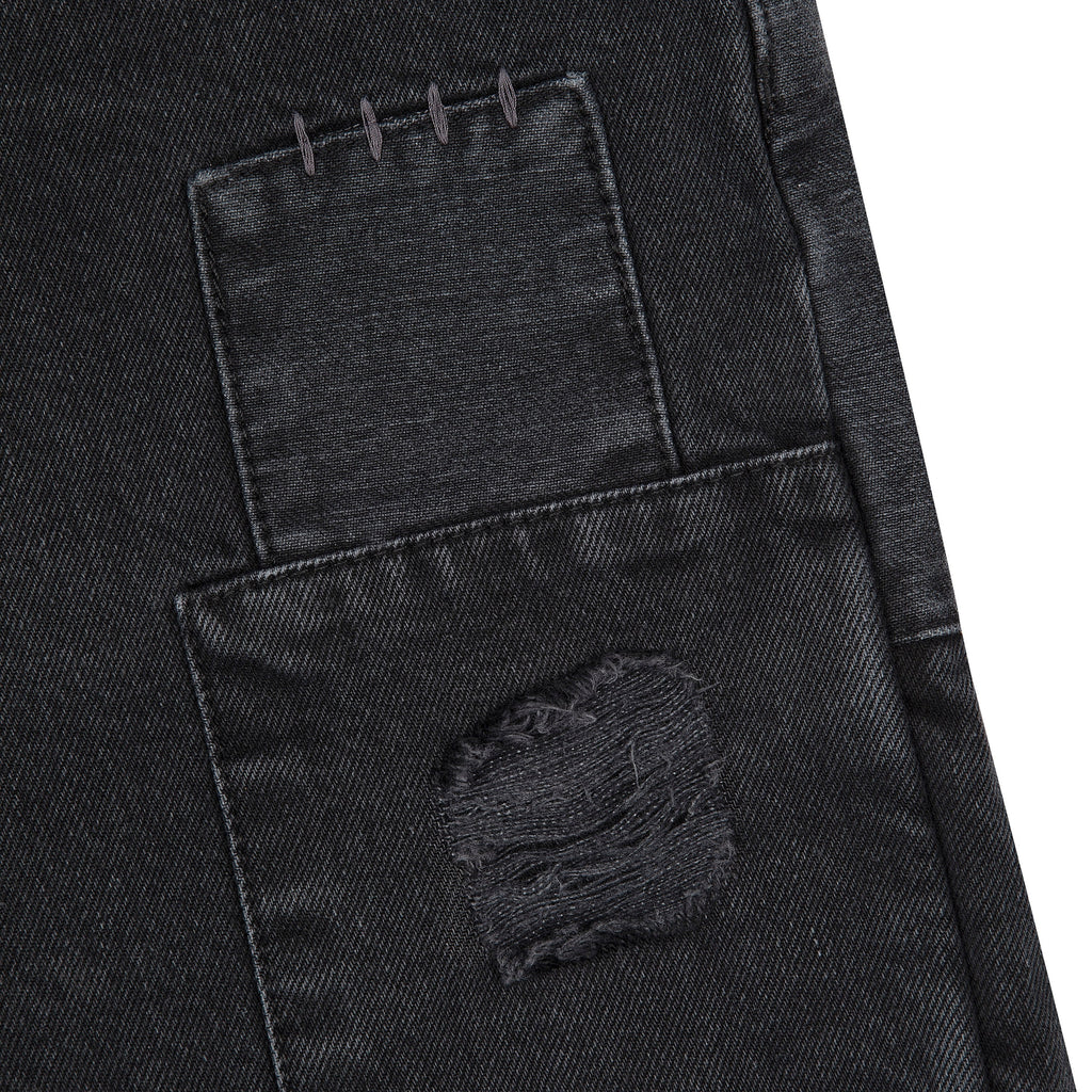 "blossom v2" patchwork Denim black